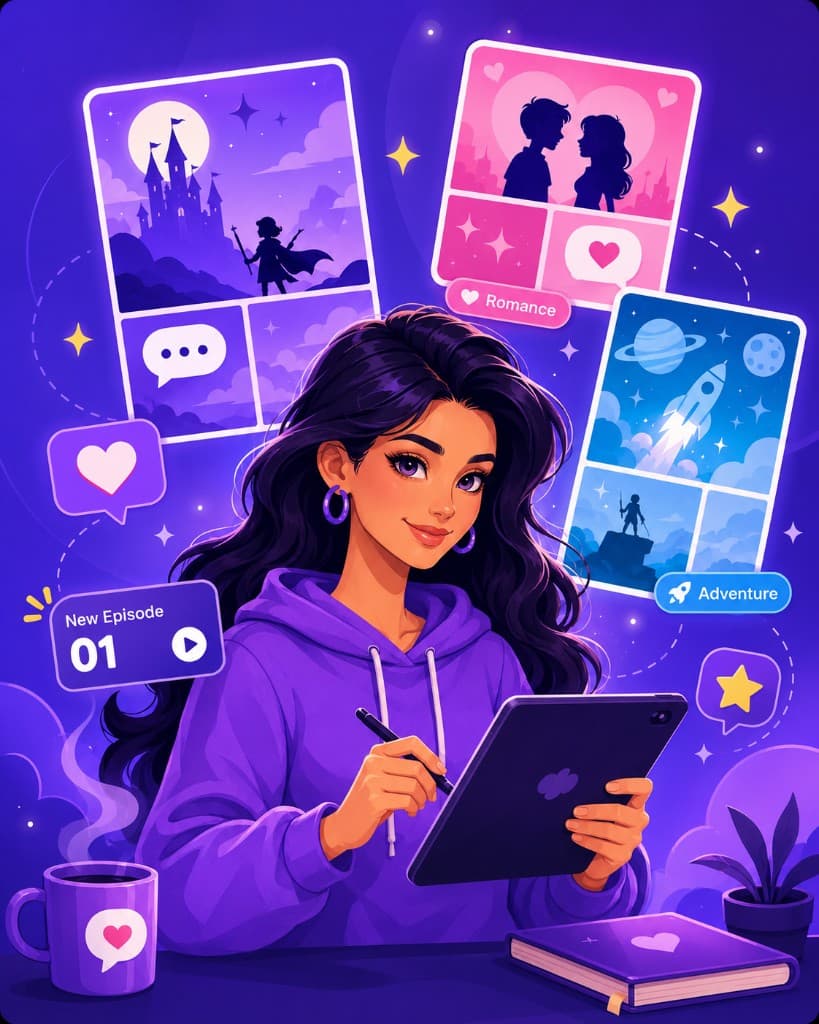 Read and create cartoon stories on Toonlora